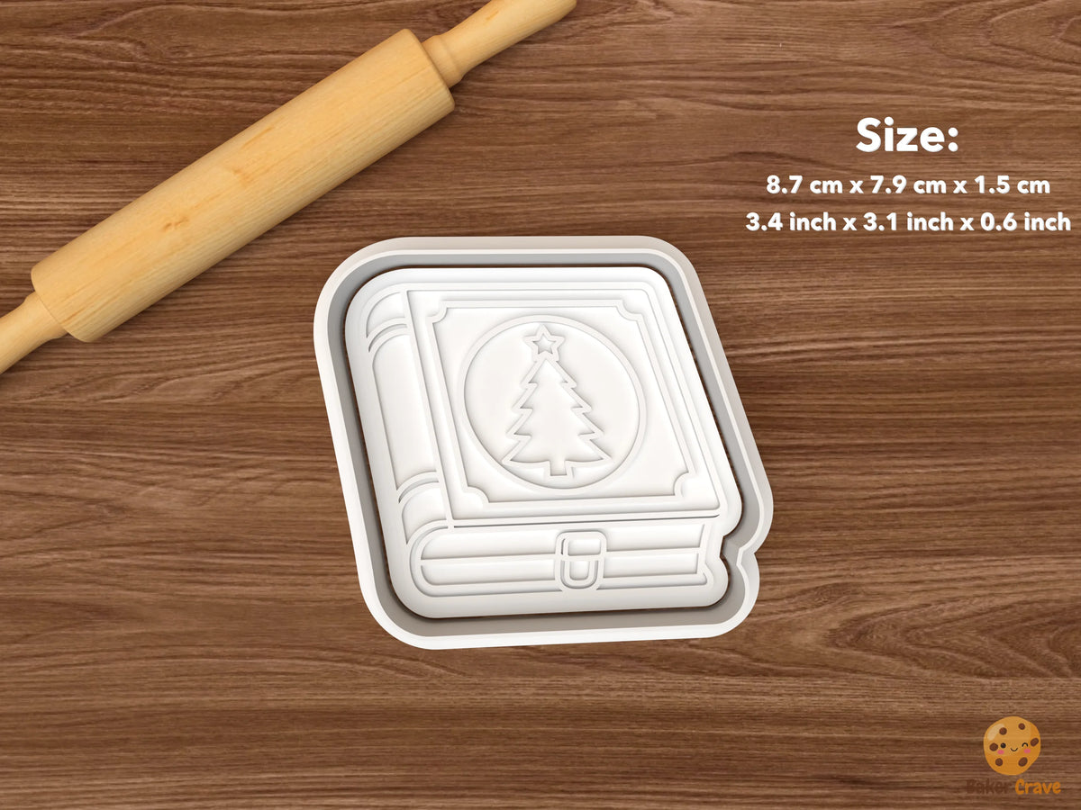 Christmas Eve Box Cookie Cutter Set STL File - single book style christmas eve box