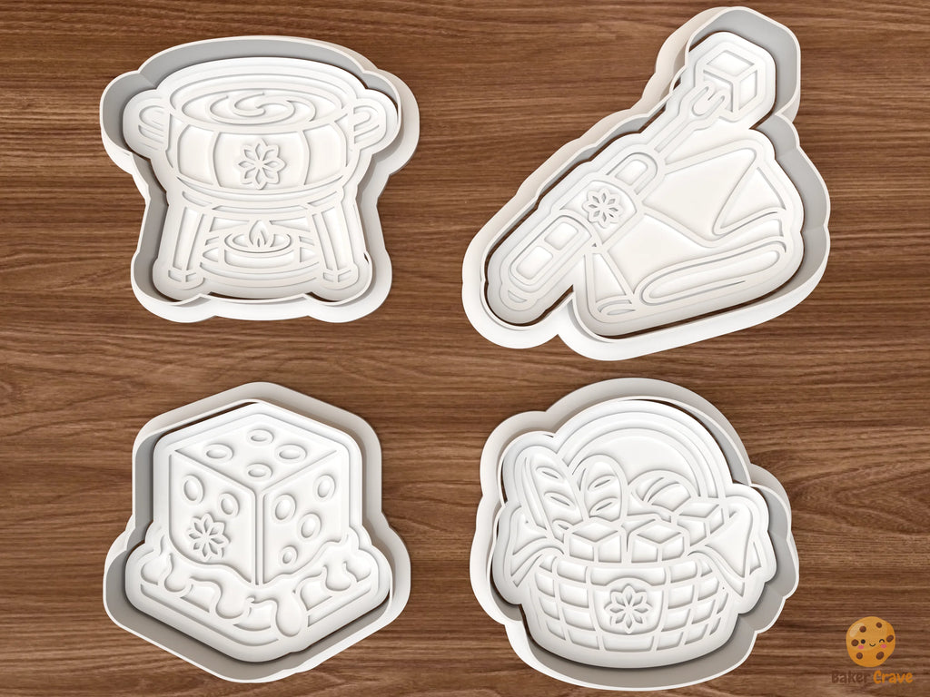 Christmas Fondue Party Cookie Cutter Set STL File - 01 set main