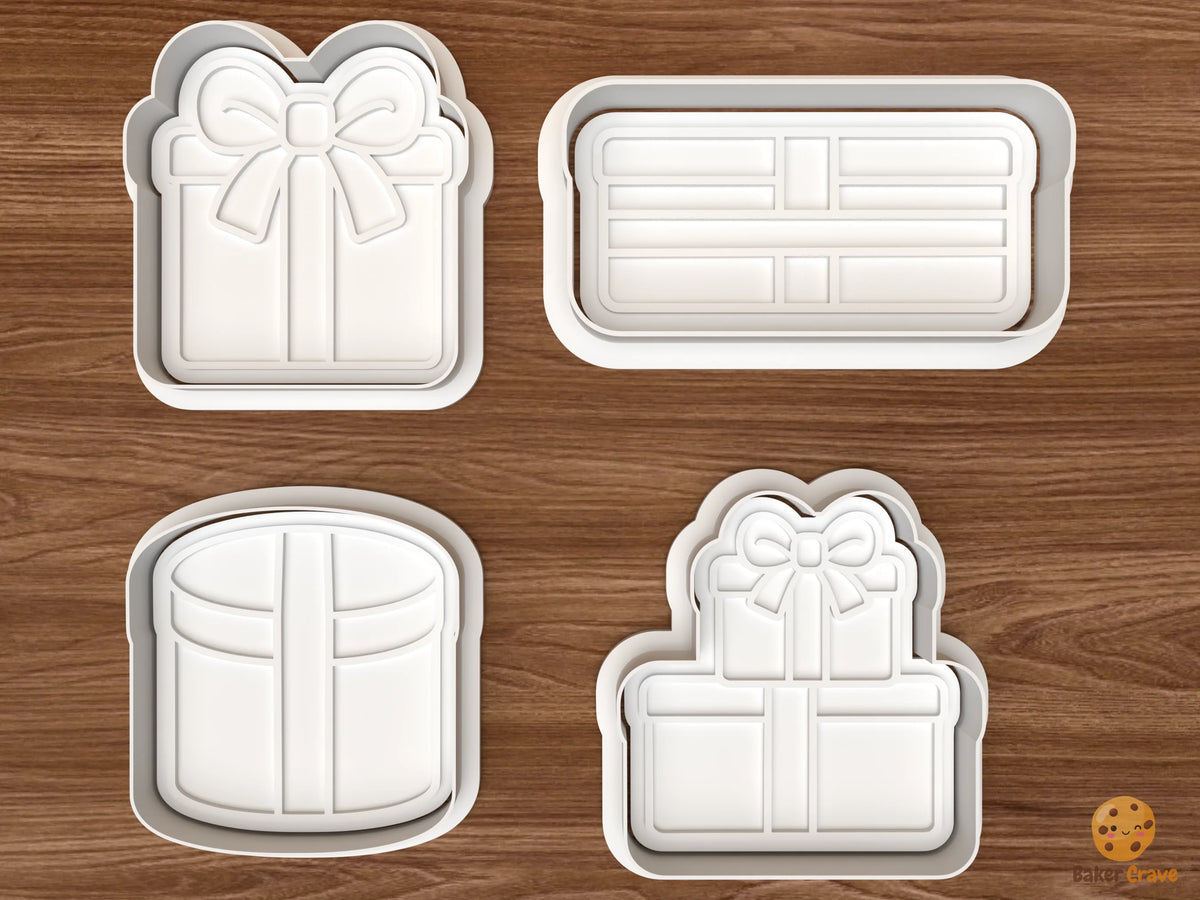 Christmas Gift Boxes Cookie Cutter Set