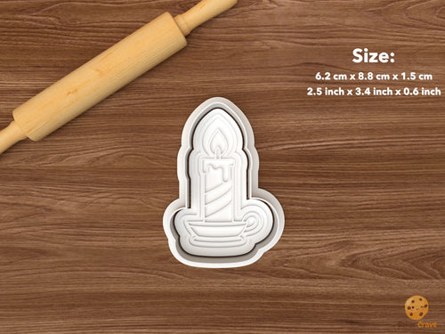 Christmas Gift Cookie Cutter Set STL File - single christmas candle