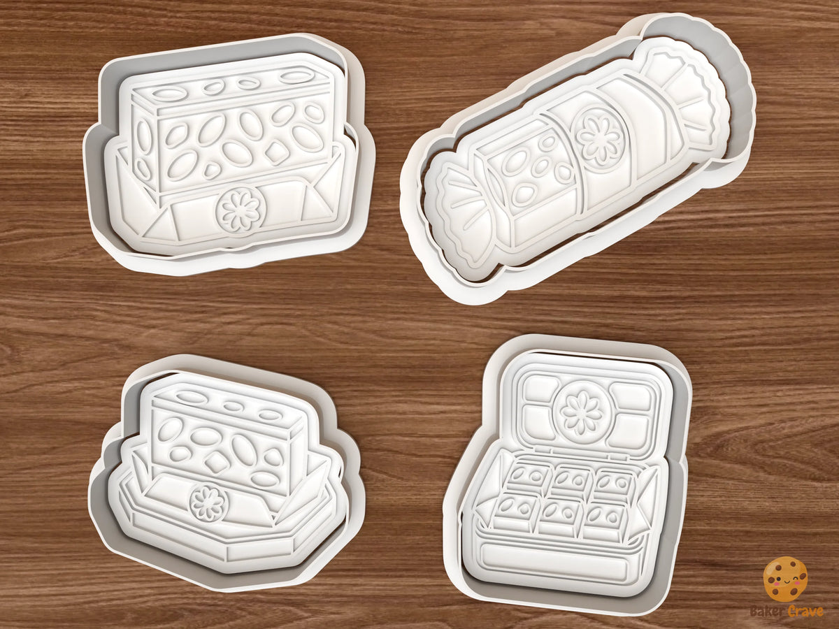 Christmas Nougat Cookie Cutter Set STL File - 01 set main