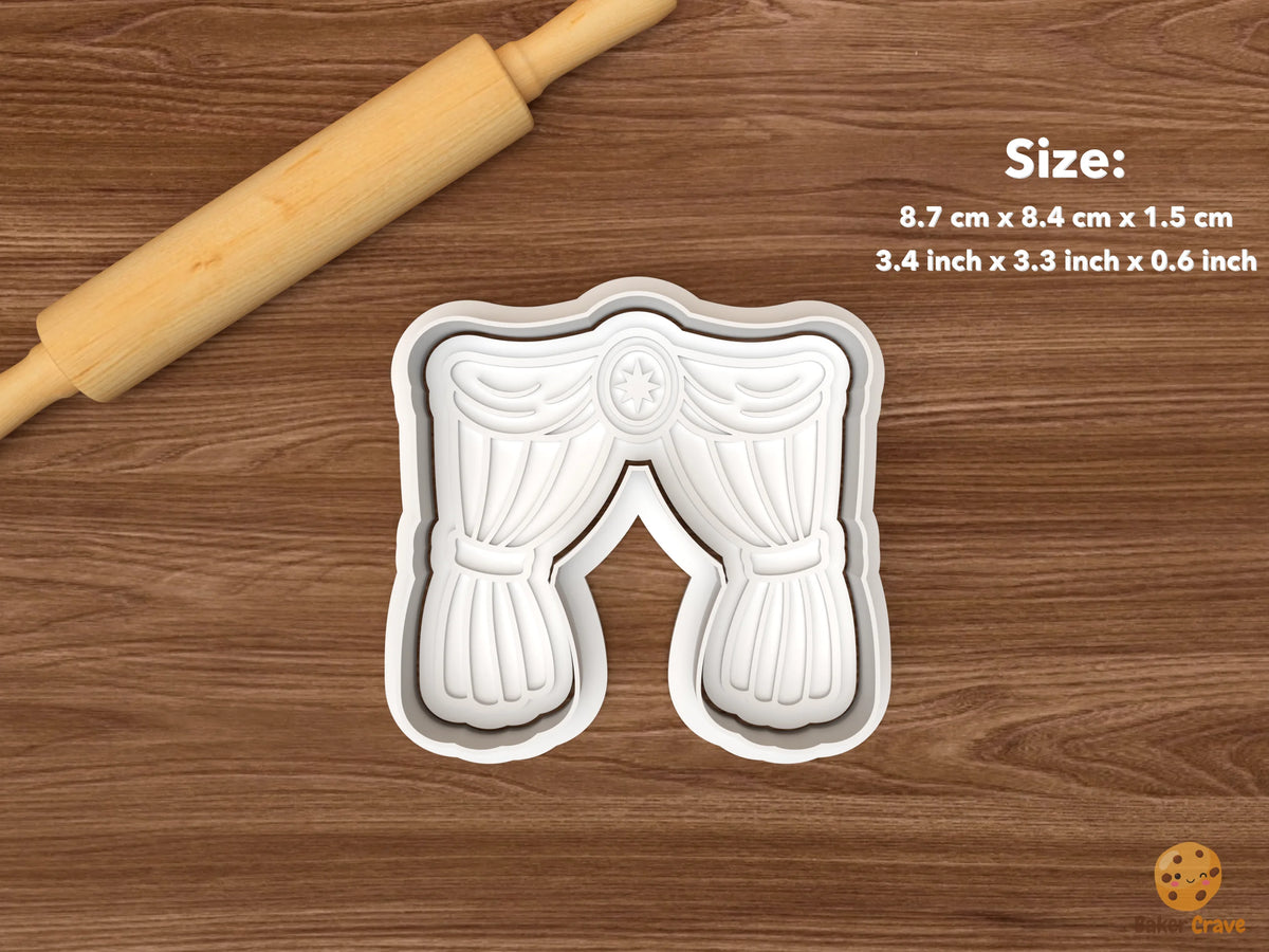 Christmas Opera Night Cookie Cutter Set STL File - single stage curtains