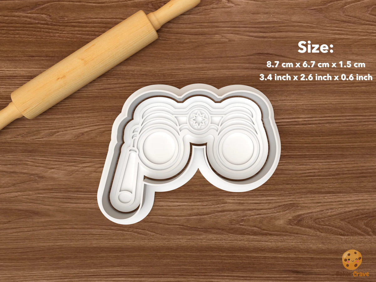 Christmas Opera Night Cookie Cutter Set STL File - single opera glasses