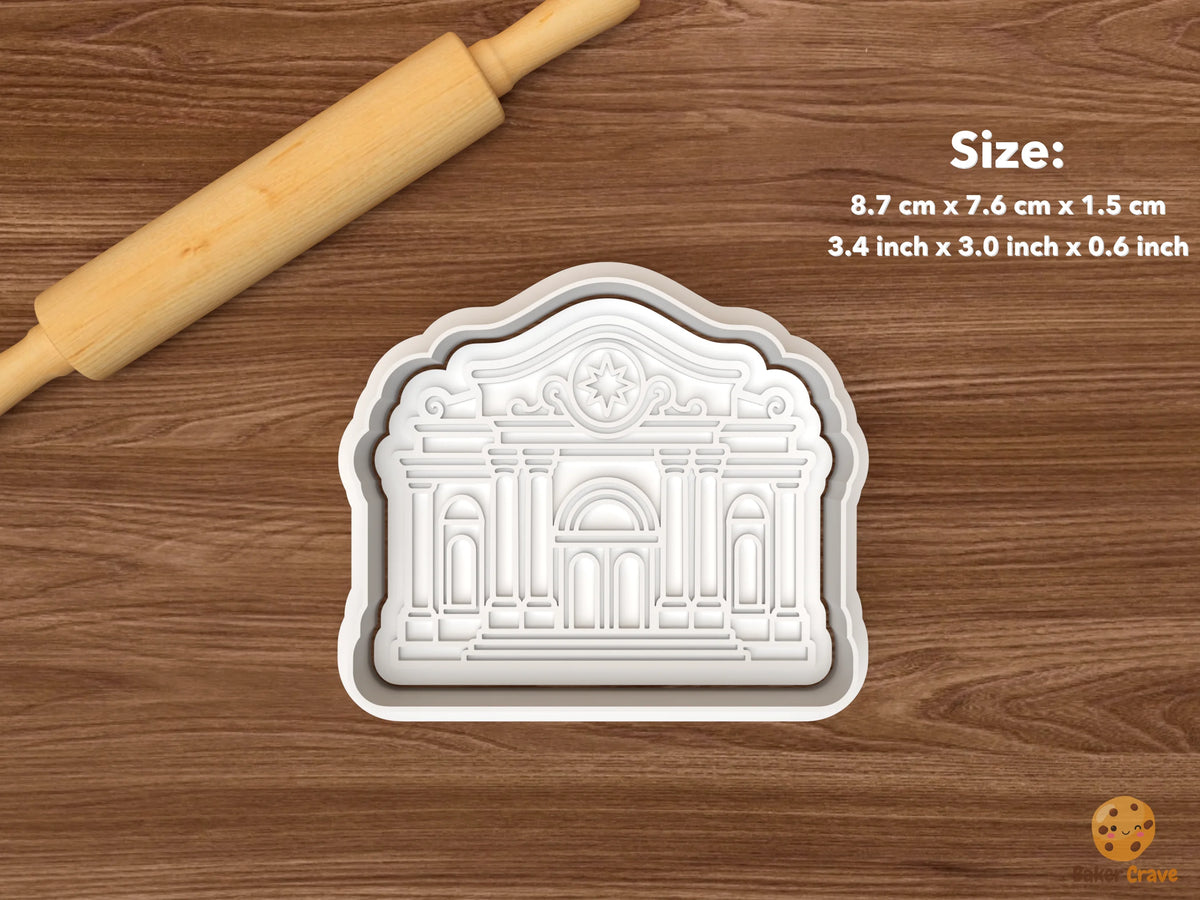 Christmas Opera Night Cookie Cutter Set STL File - single opera house facade