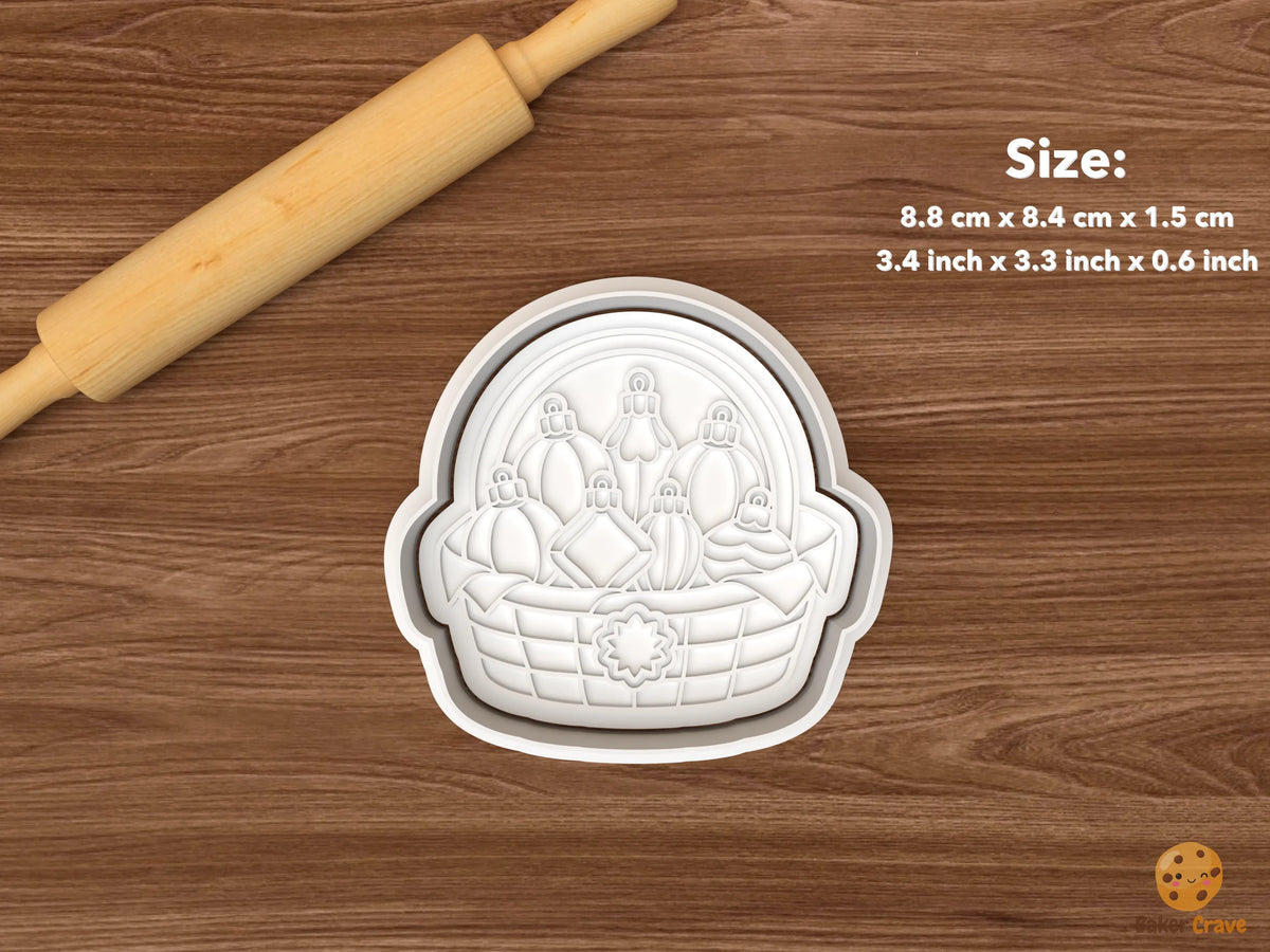 Christmas Ornament Exchange Cookie Cutter Set STL File - single ornament basket