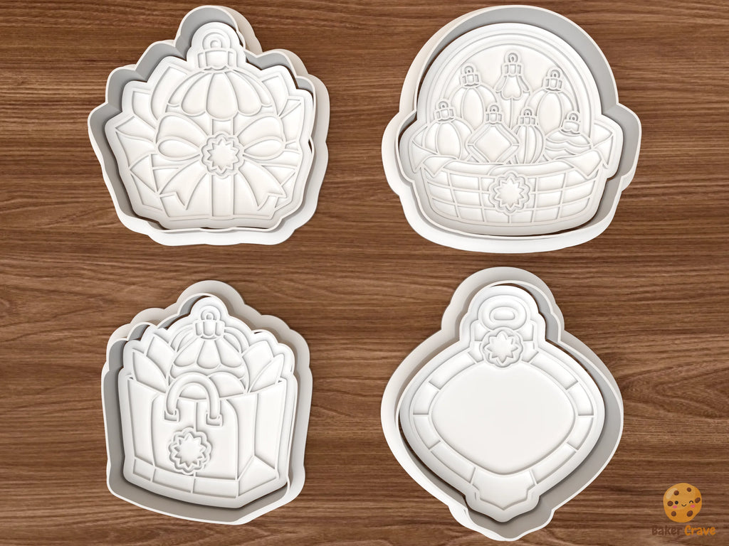 Christmas Ornament Exchange Cookie Cutter Set STL File - 01 set main