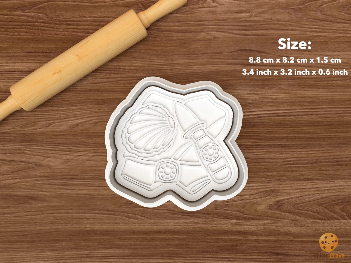 Christmas Oyster Bar Cookie Cutter Set STL File - single oyster gift bow