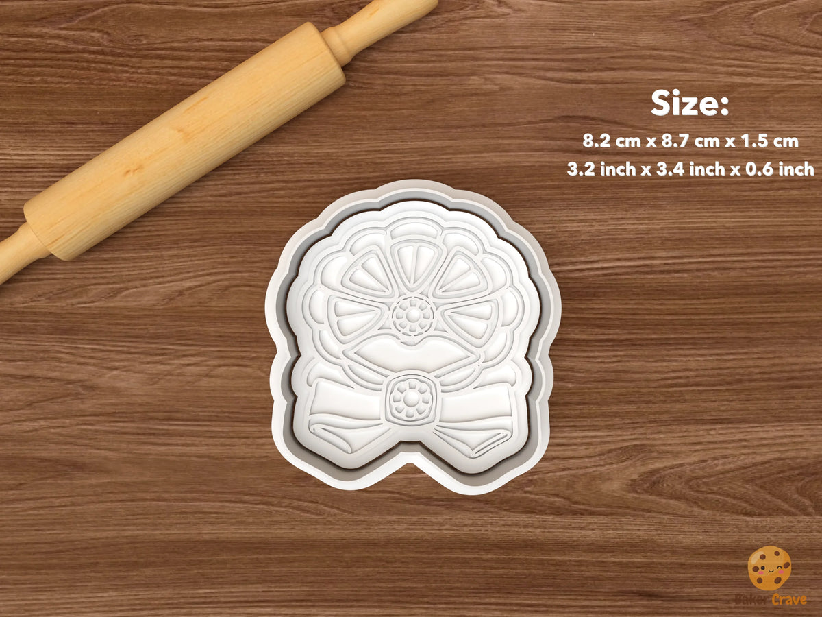 Christmas Oyster Bar Cookie Cutter Set STL File - single oyster shell with bow