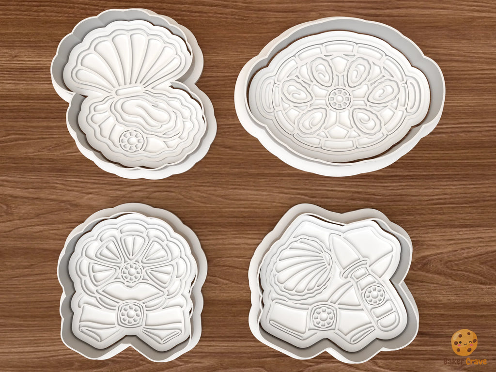 Christmas Oyster Bar Cookie Cutter Set STL File - 01 set main