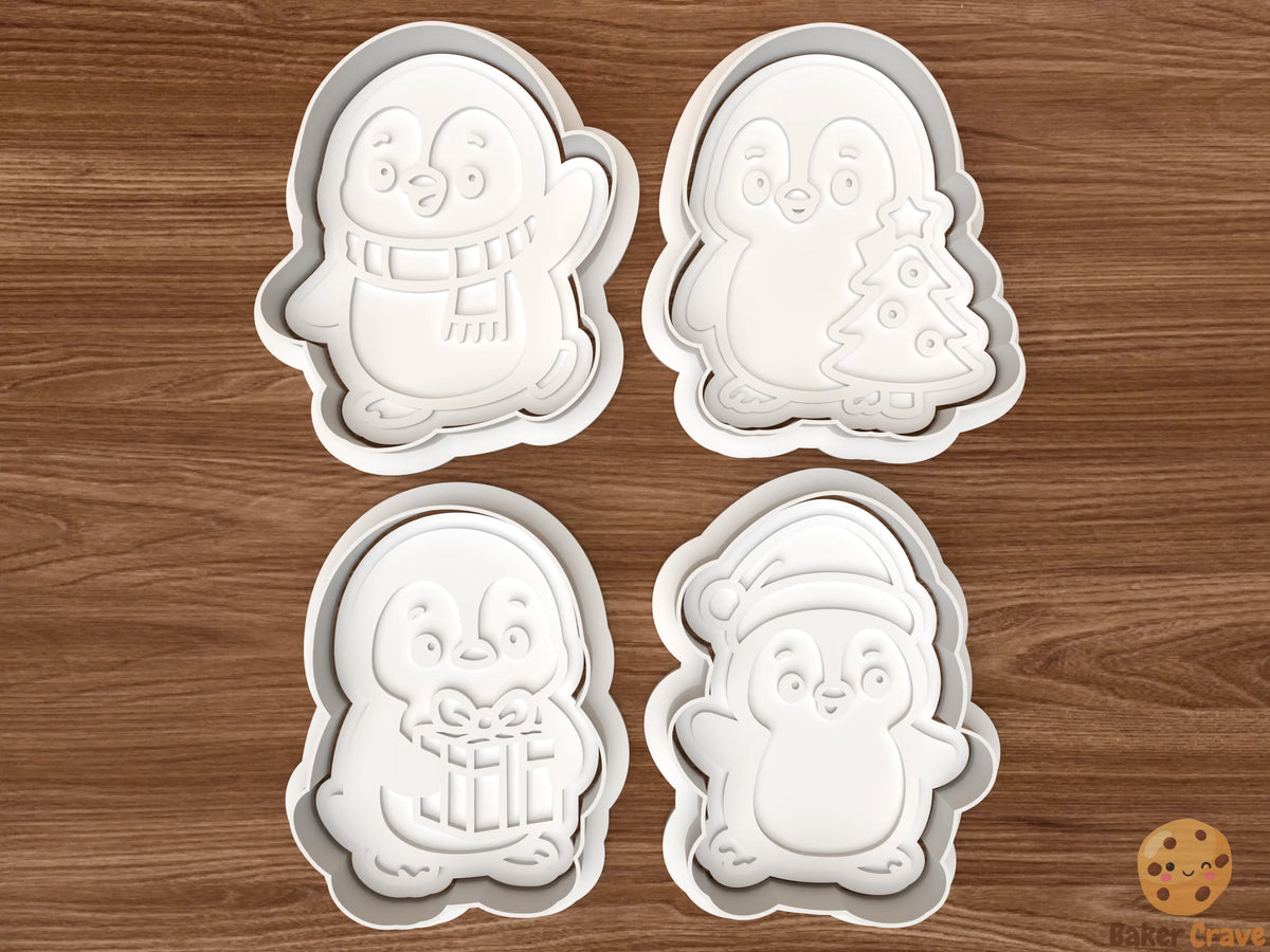 Christmas Penguin Cookie Cutter Set STL File - penguin1