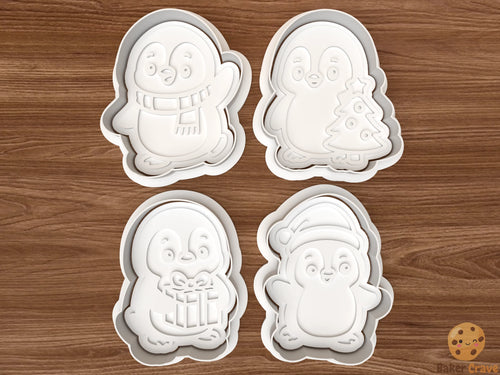Christmas Penguin Cookie Cutter Set STL File - penguin1