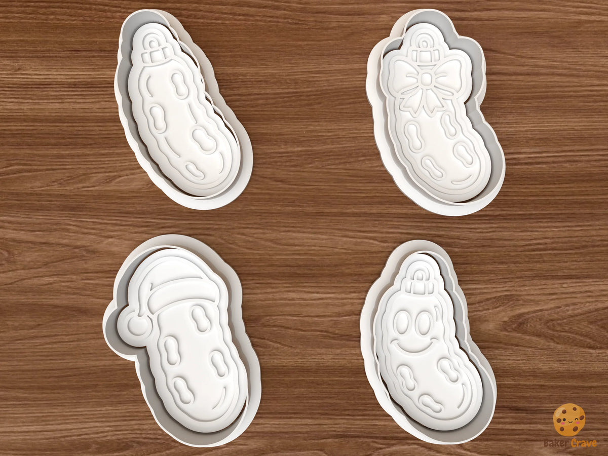 Christmas Pickle Hunt Cookie Cutter Set STL File - 01 set main
