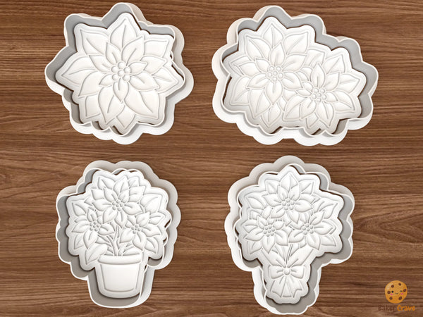 Christmas Poinsettia Cookie Cutter Set