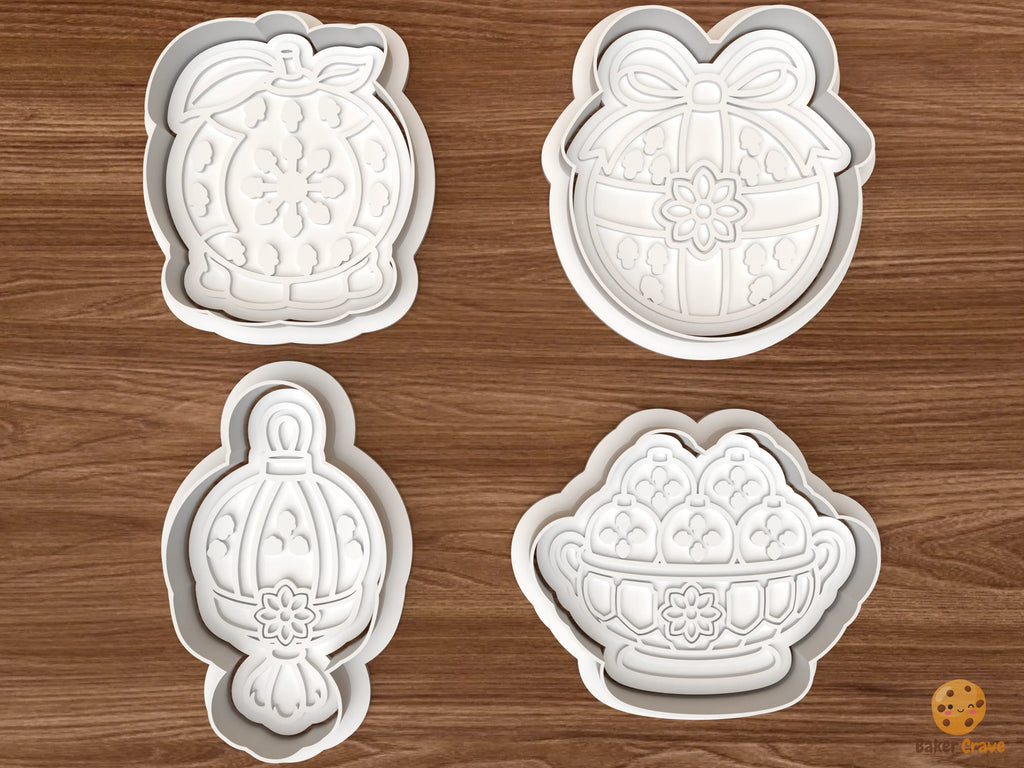 Christmas Pomander Cookie Cutter Set STL File - 01 set main