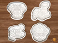 Christmas Punch Bowl Cookie Cutter Set STL File - 01 set main