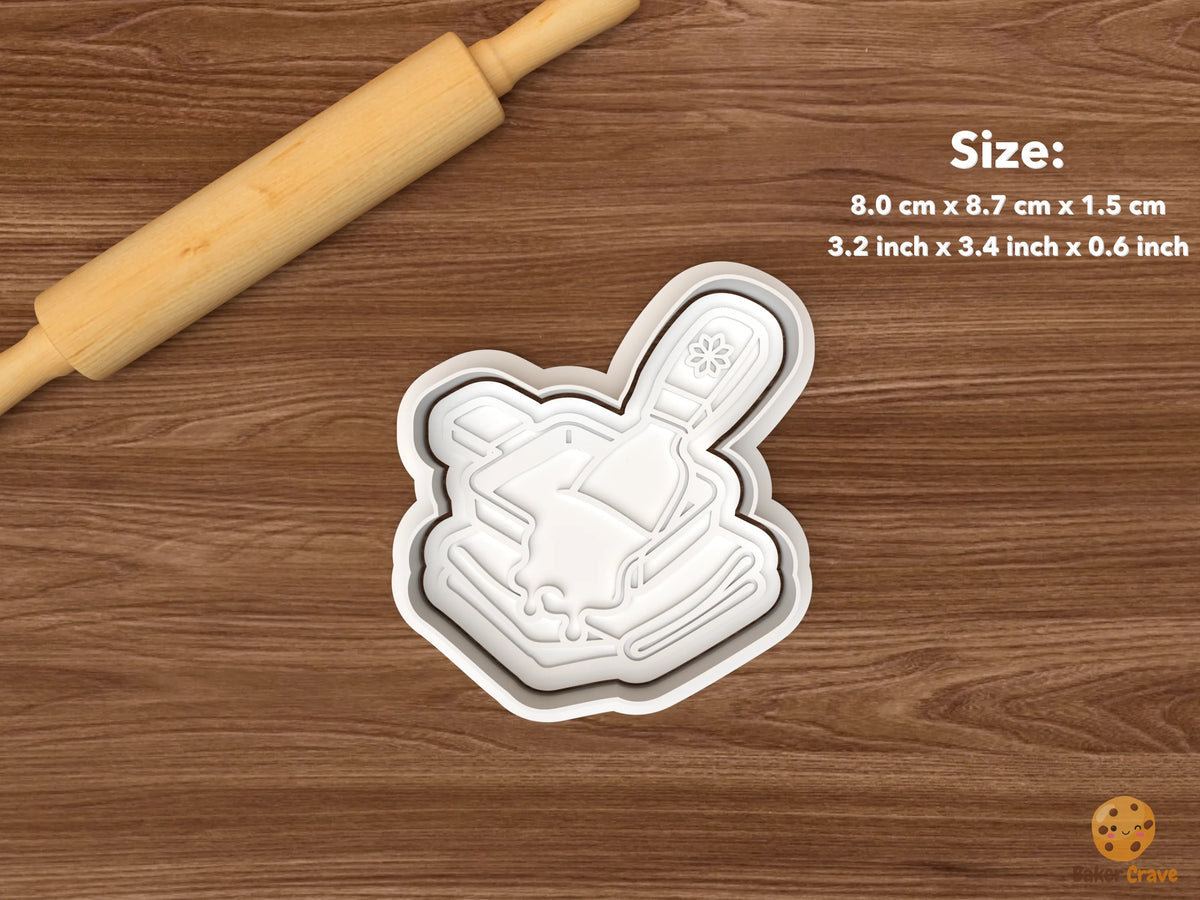 Christmas Raclette Night Cookie Cutter Set STL File - single raclette spatula