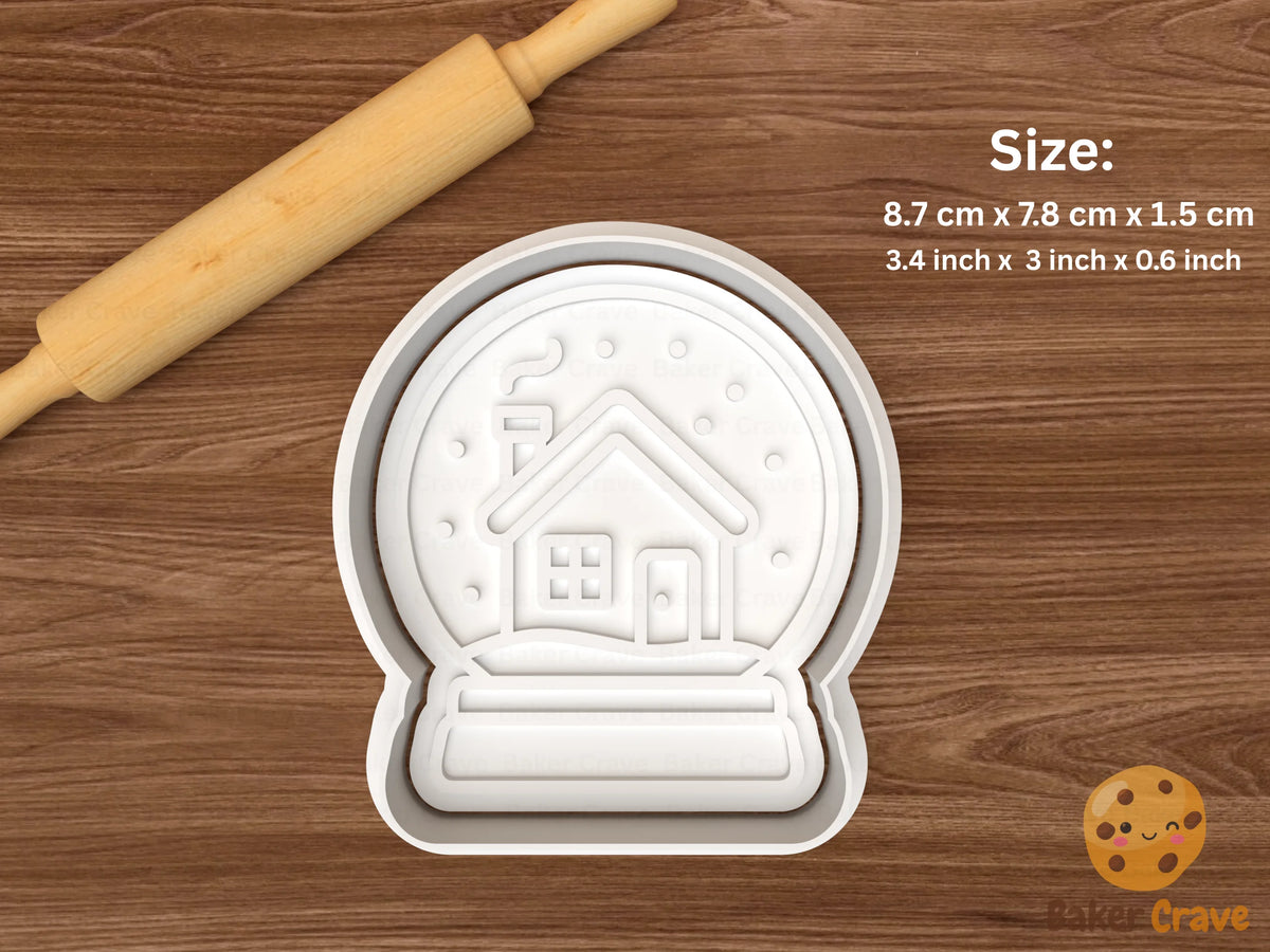 Christmas Snow Globes Cookie Cutter Set STL File - globe5f