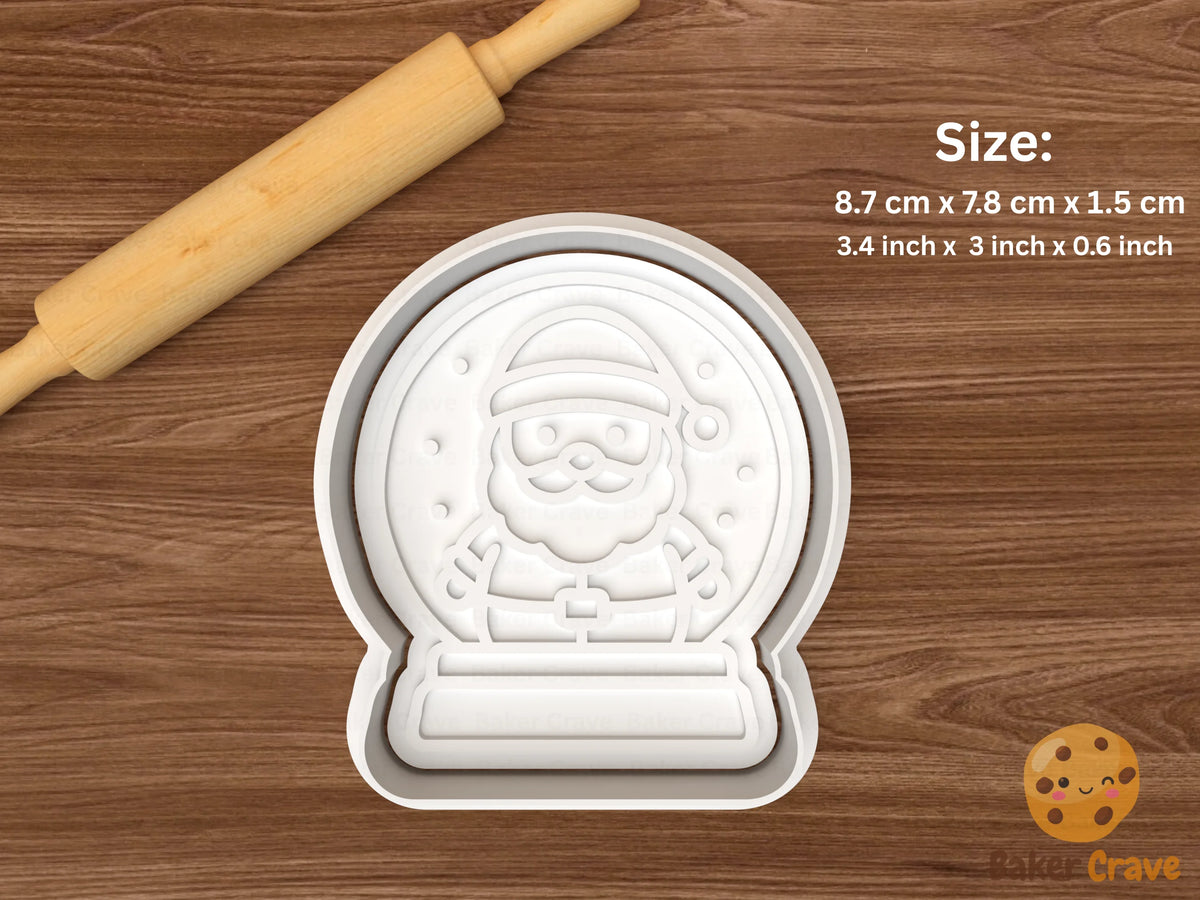 Christmas Snow Globes Cookie Cutter Set STL File - globe3f