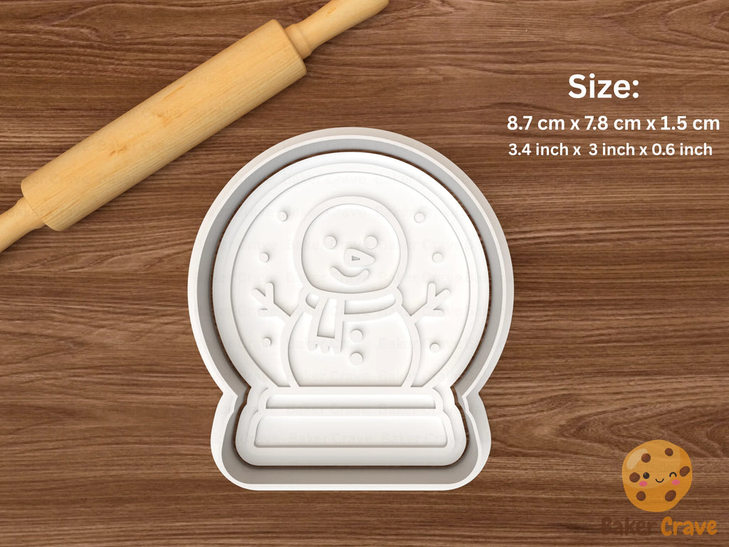Christmas Snow Globes Cookie Cutter Set STL File - globe4f