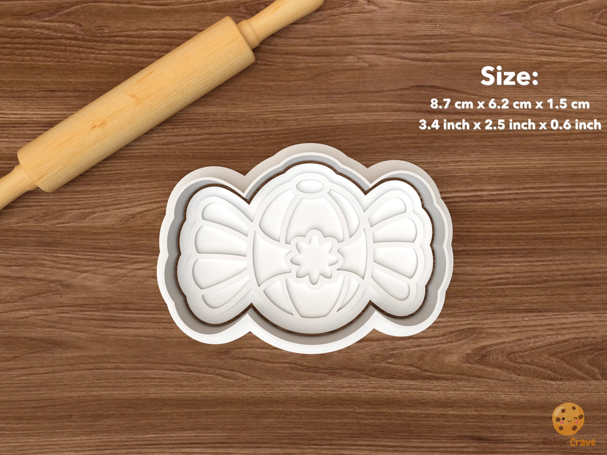 Christmas Sugar Plum Sweets Cookie Cutter Set STL File - single wrapped sugar plum candy