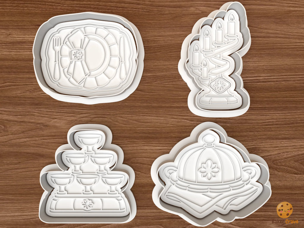 Christmas Supper Club Cookie Cutter Set STL File - 01 set main