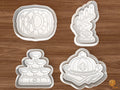 Christmas Supper Club Cookie Cutter Set STL File - 01 set main