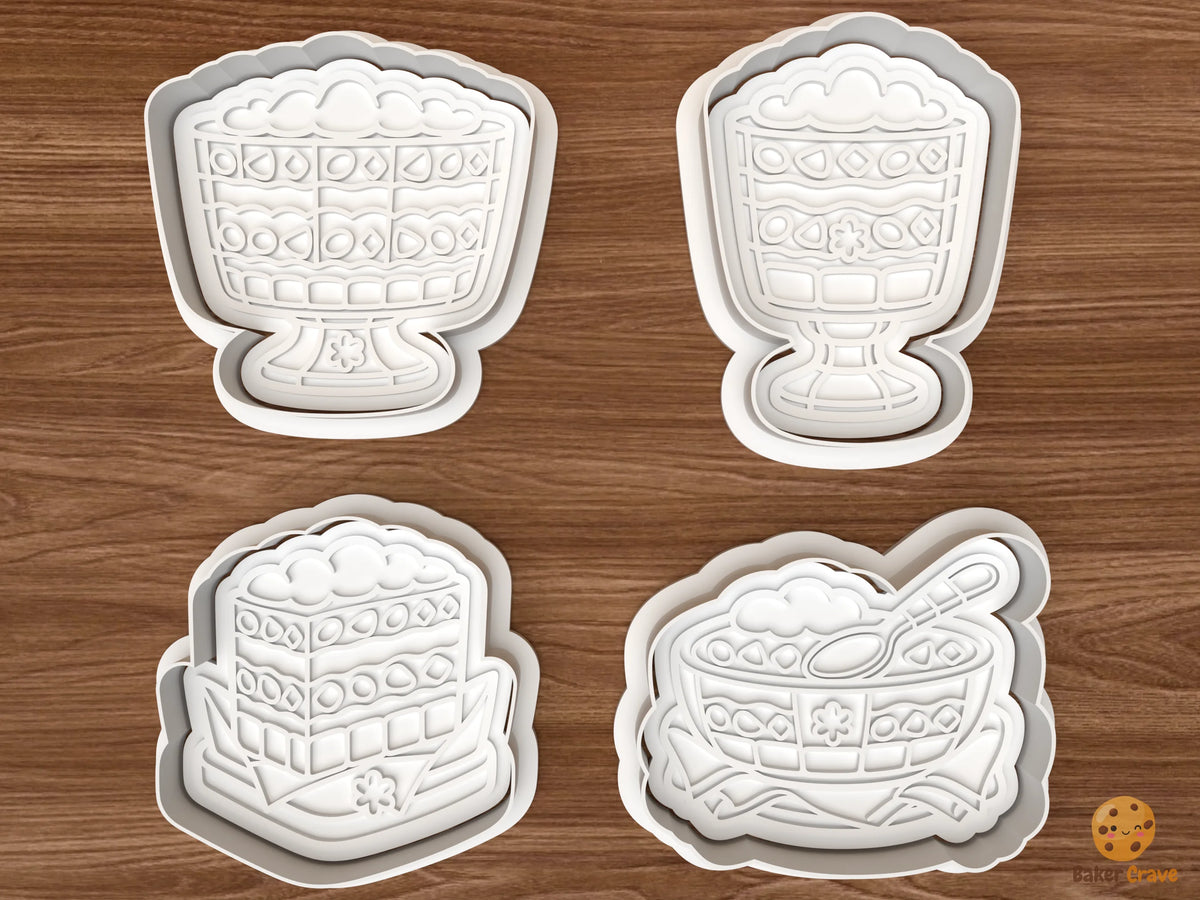 Christmas Trifle Cookie Cutter Set STL File - 01 set main