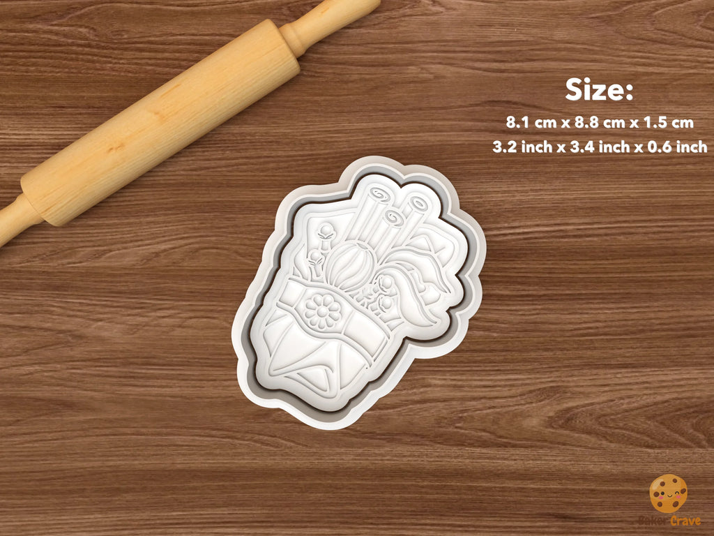 Christmas Wassail Cookie Cutter Set STL File - single wassail basket