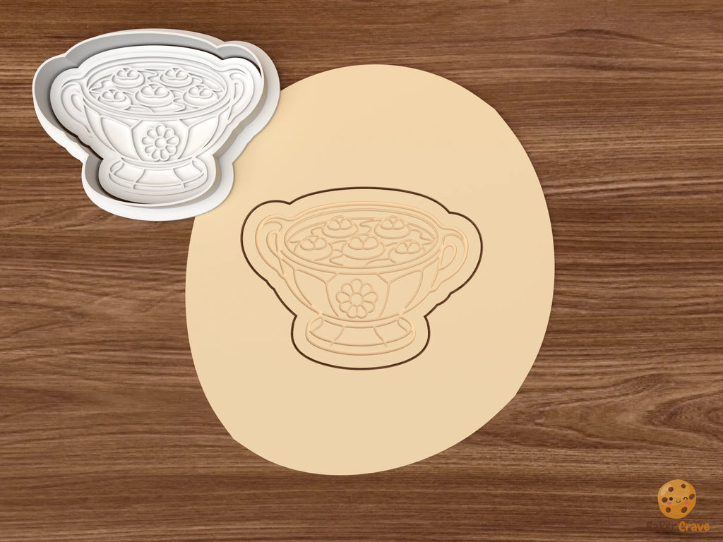 Christmas Wassail Cookie Cutter Set STL File - dough wassail punch bowl