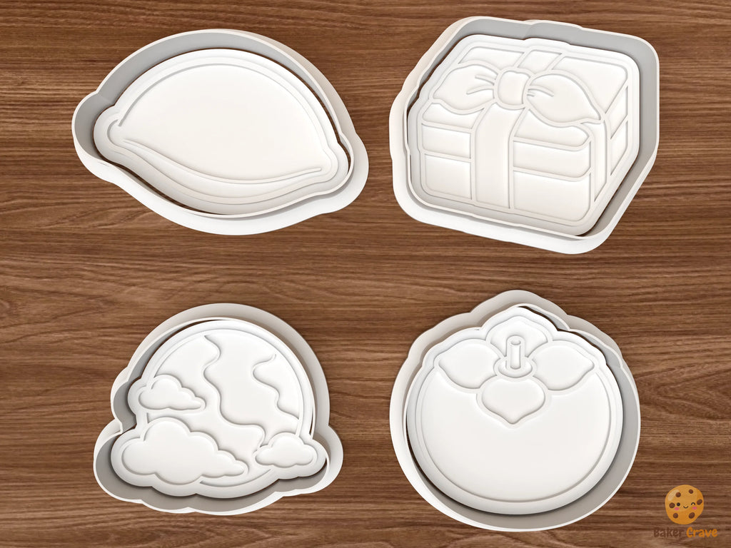 Chuseok Harvest Cookie Cutter Set STL File