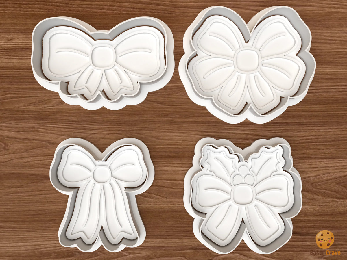 Classic Christmas Bows Cookie Cutter Set