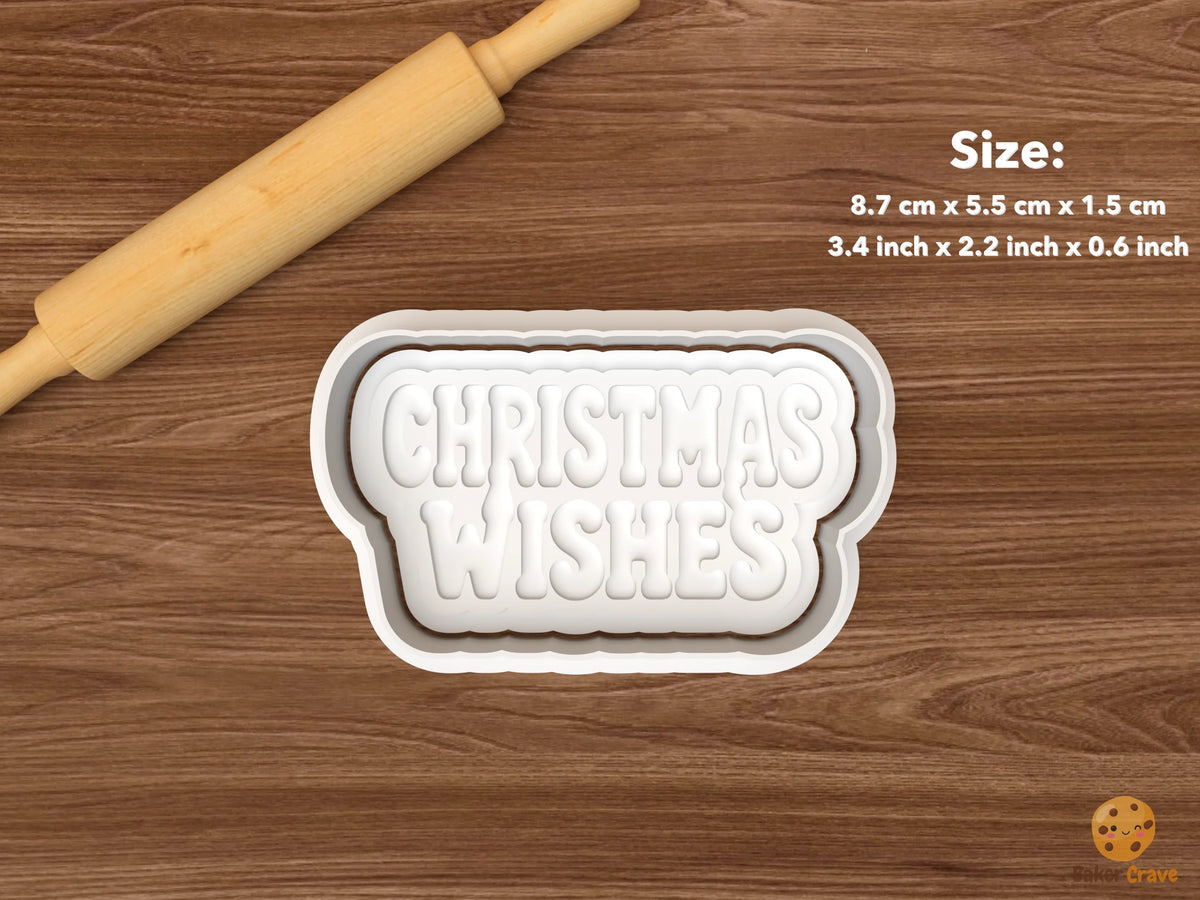 Classic Christmas Greetings Cookie Cutter Set STL File