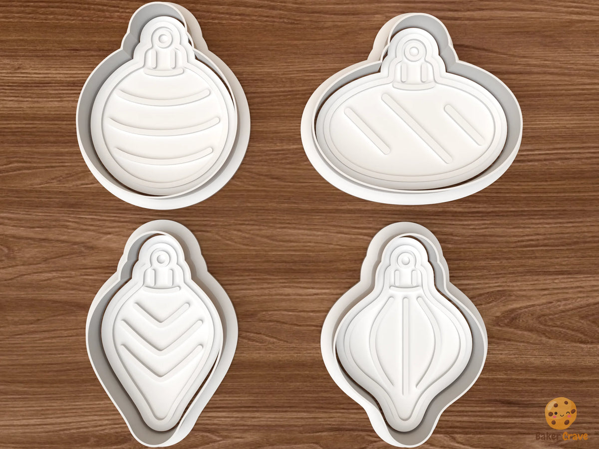 Classic Christmas Ornament Cookie Cutter Set STL File