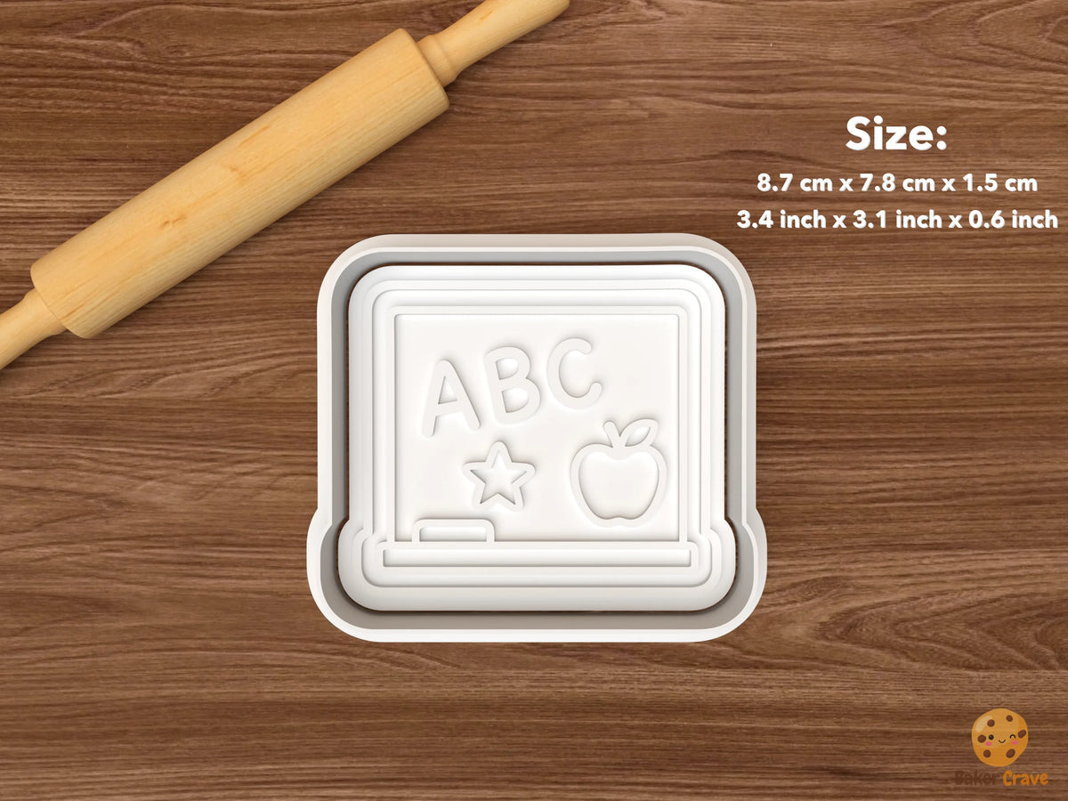 Classroom Supplies Cookie Cutter Set - single abc chalkboard
