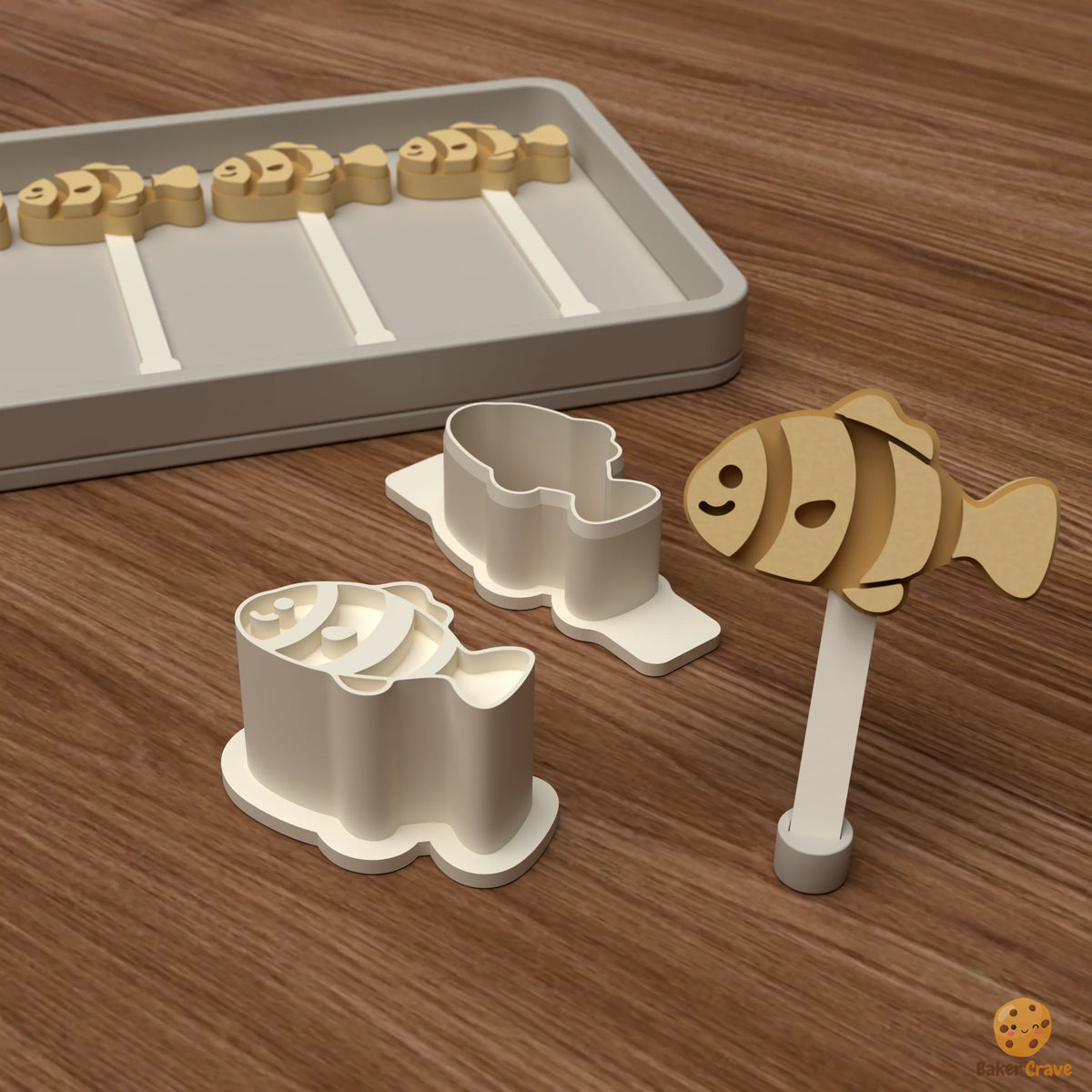 Clownfish Cake Pop Mold STL File