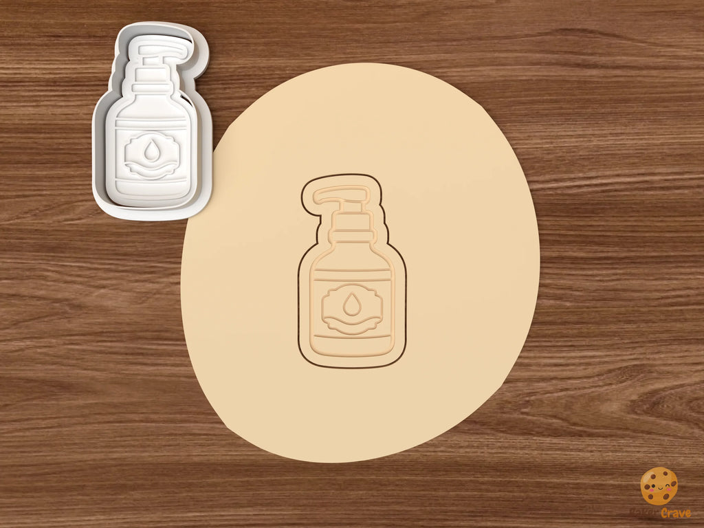 Coffee Shop Cookie Cutter Set STL File - dough syrup pump bottle