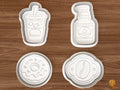 Coffee Shop Cookie Cutter Set STL File - 01 set main