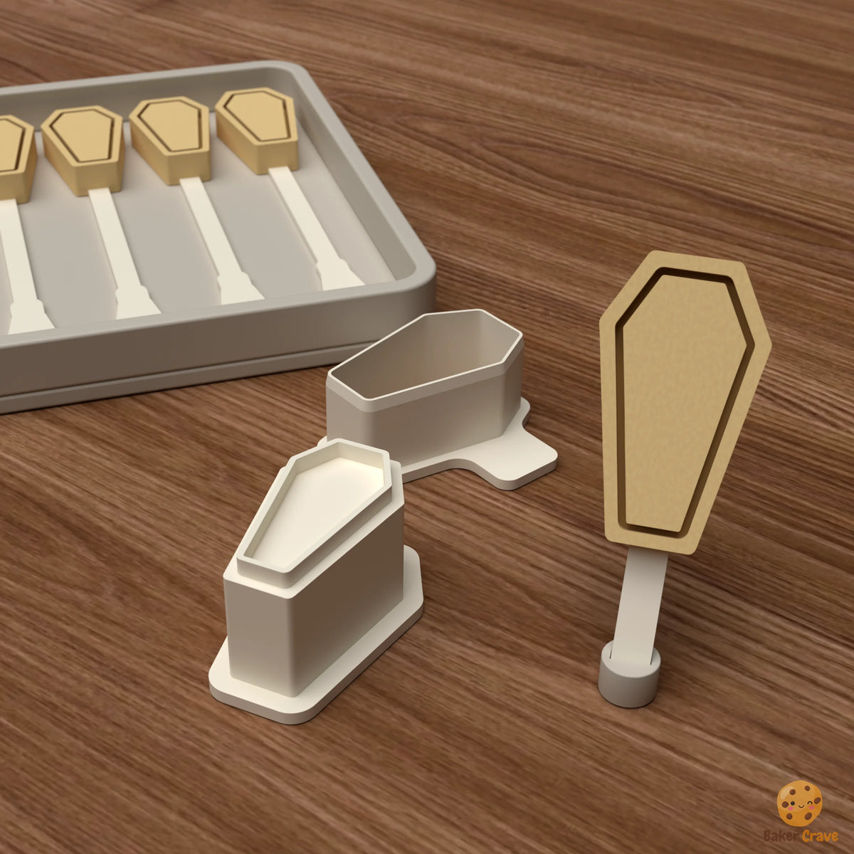 Coffin Cake Pop Mold STL File