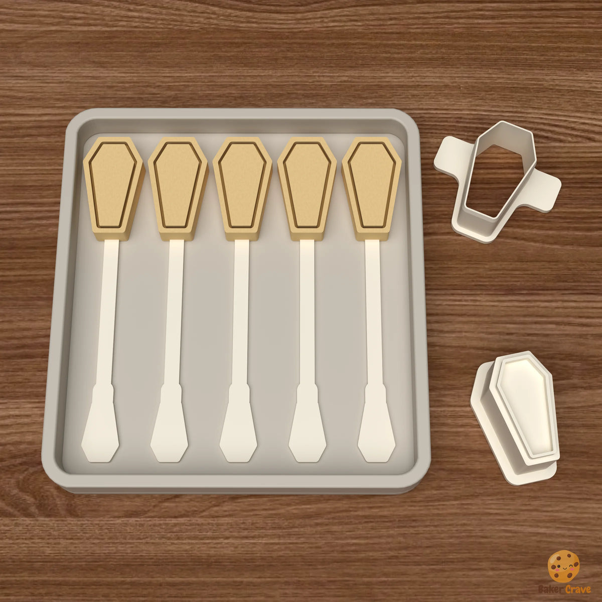 Coffin Cake Pop Mold STL File