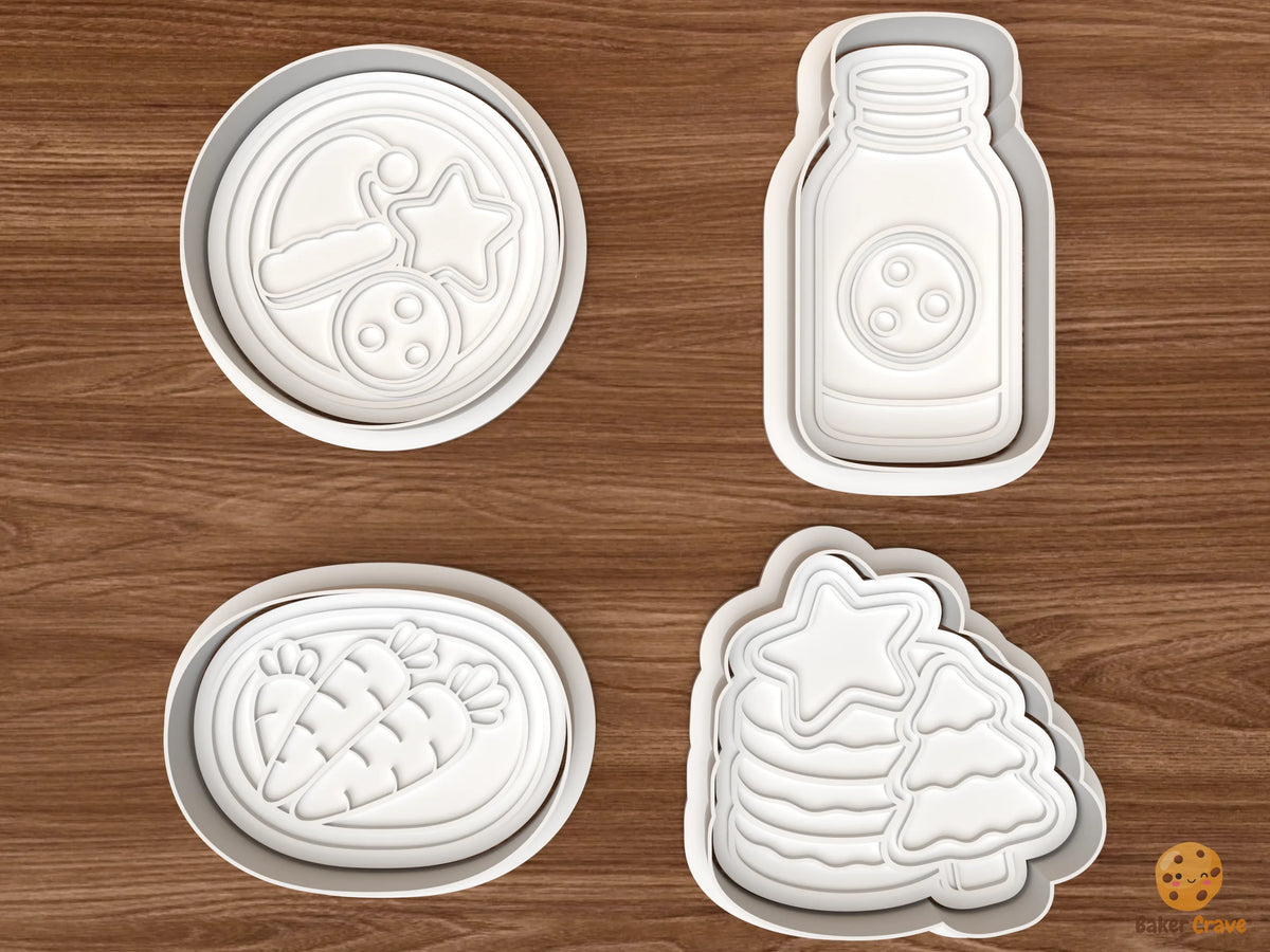 Cookies for Santa Night Cookie Cutter Set STL File - 01 set main