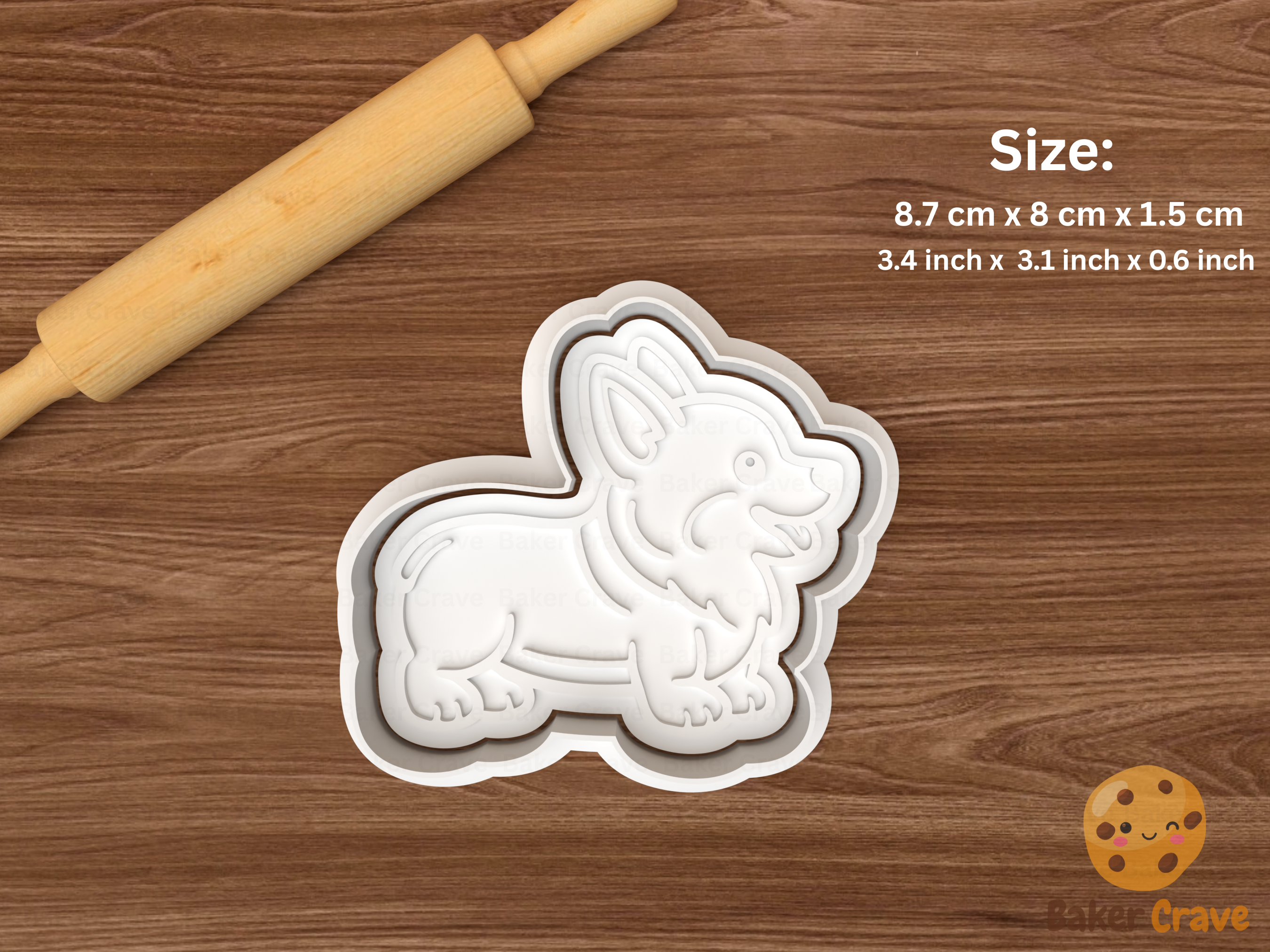 Corgi Dog Cookie Cutter Set STL File - corgi6