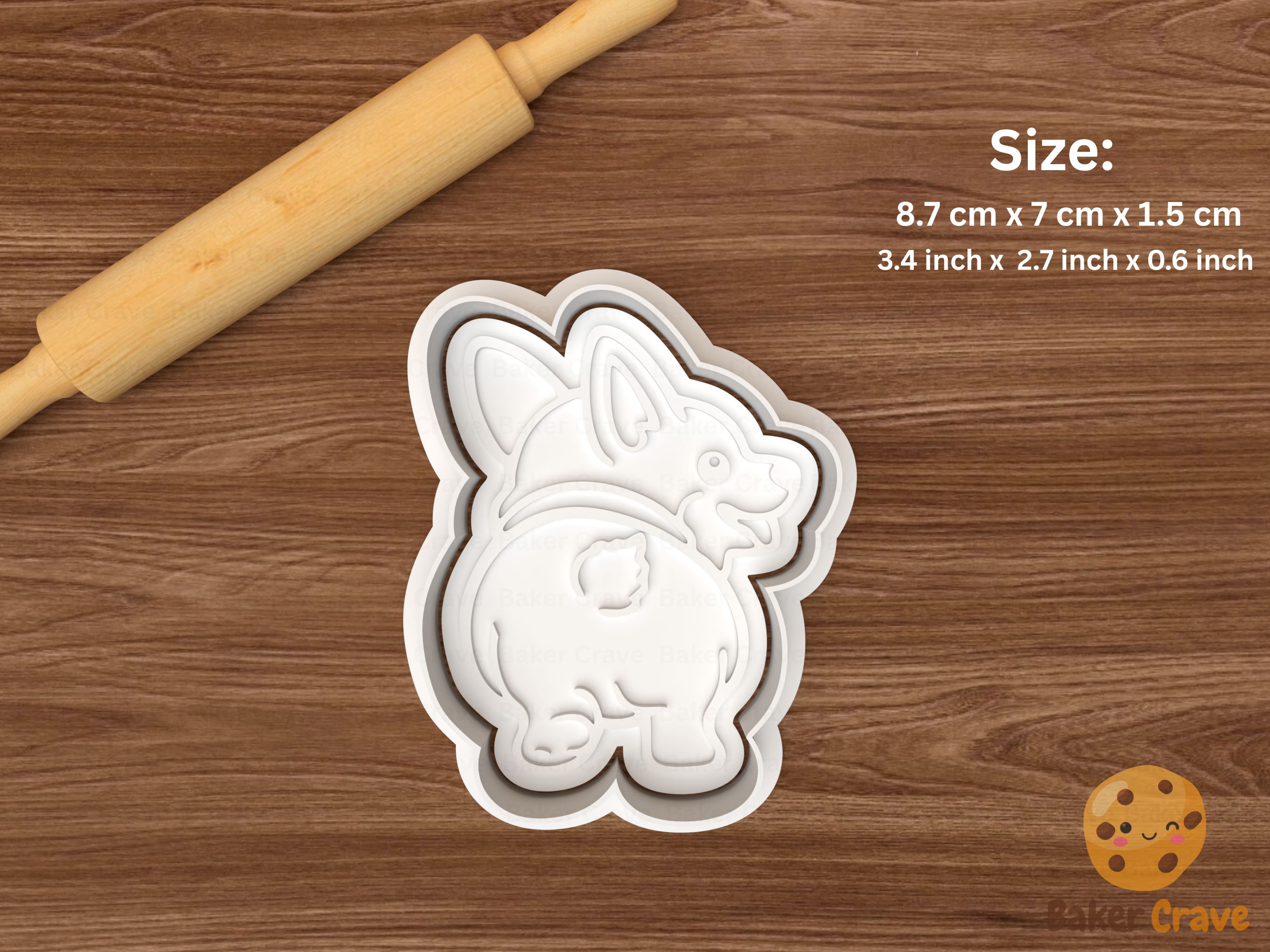 Corgi Dog Cookie Cutter Set STL File - corgi7