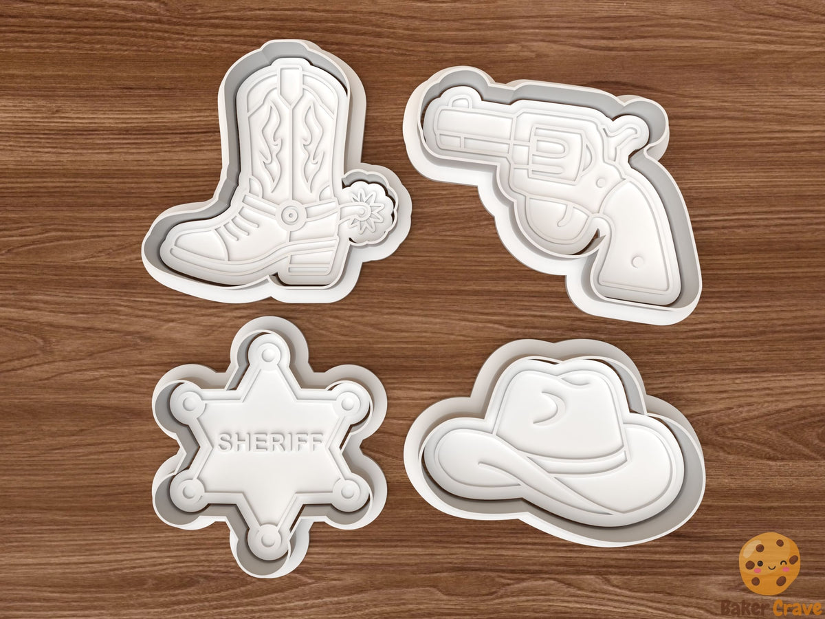 Cowboy Cookie Cutter Set STL File