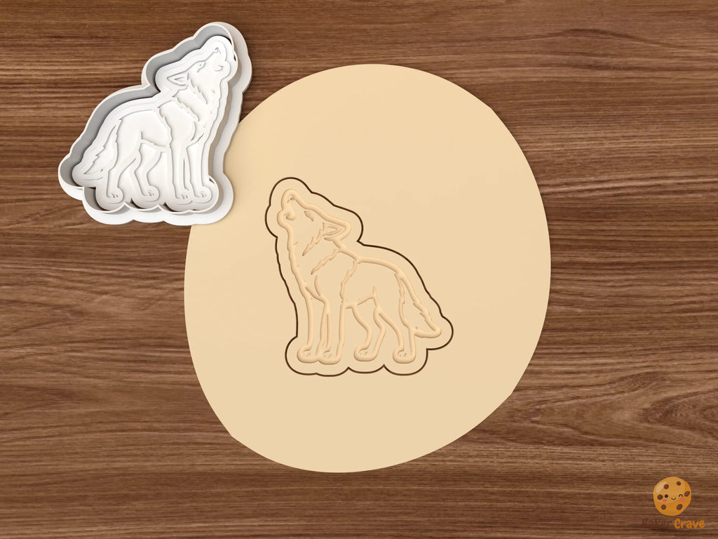 Coyote Cookie Cutter Set STL File - dough howling coyote