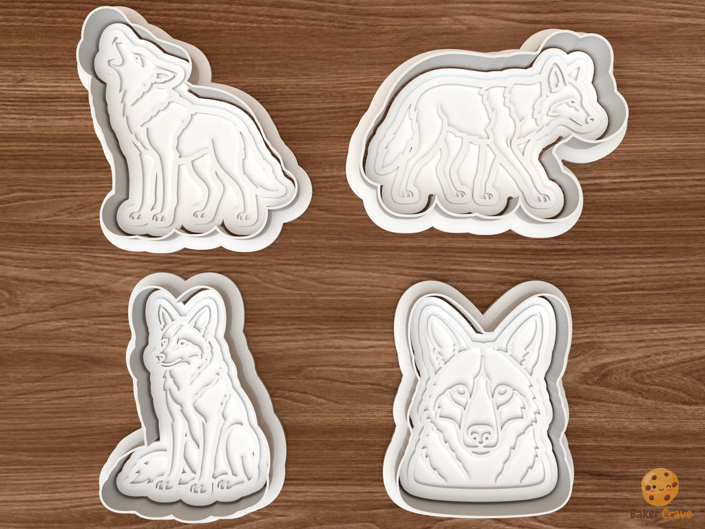 Coyote Cookie Cutter Set STL File - 01 set main