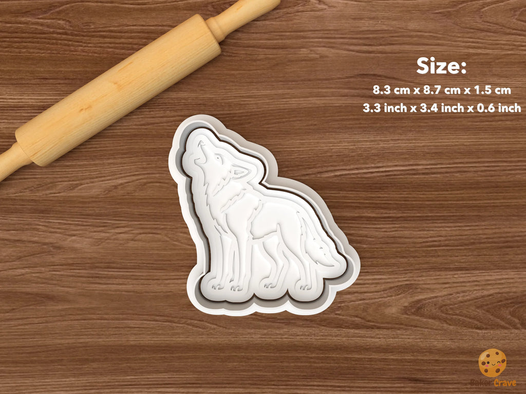 Coyote Cookie Cutter Set STL File - single howling coyote