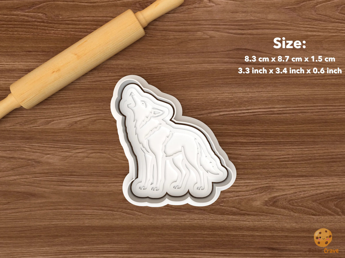Coyote Cookie Cutter Set STL File - single howling coyote