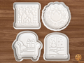Christmas Cozy Home Cookie Cutter Set STL File - coz1
