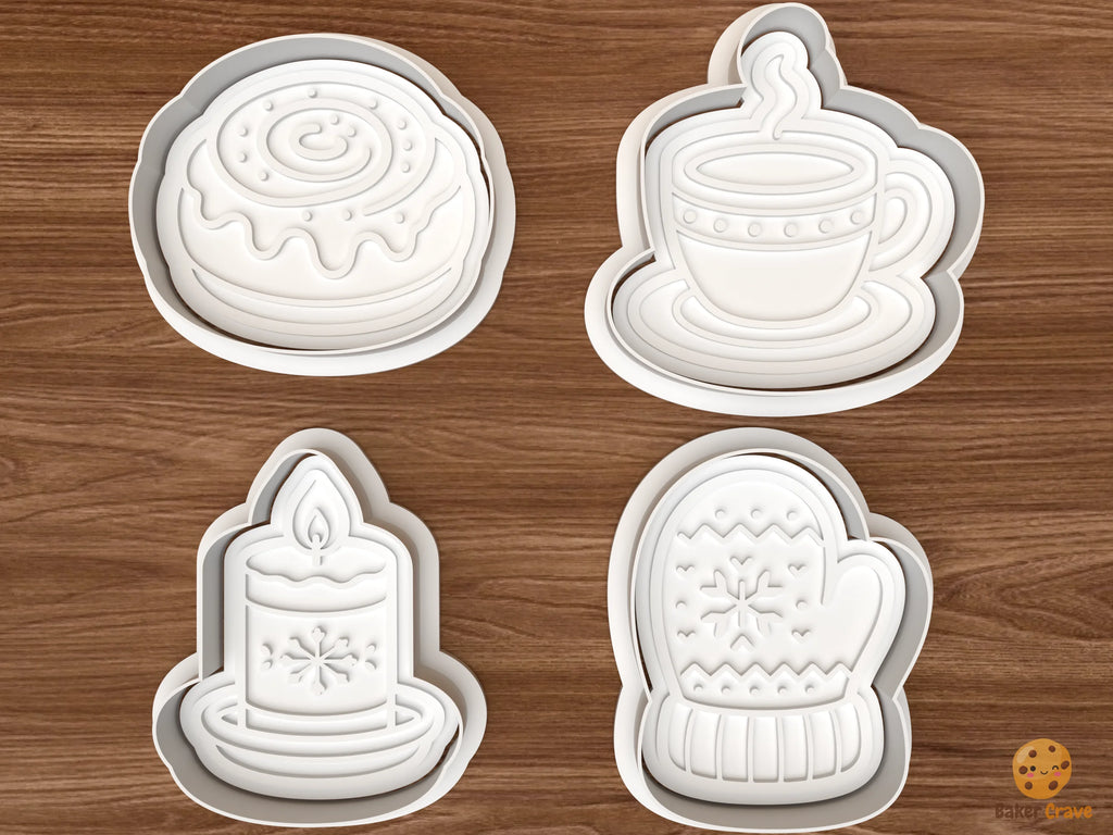Cozy Winter Cookie Cutter Set STL File - 01 set main