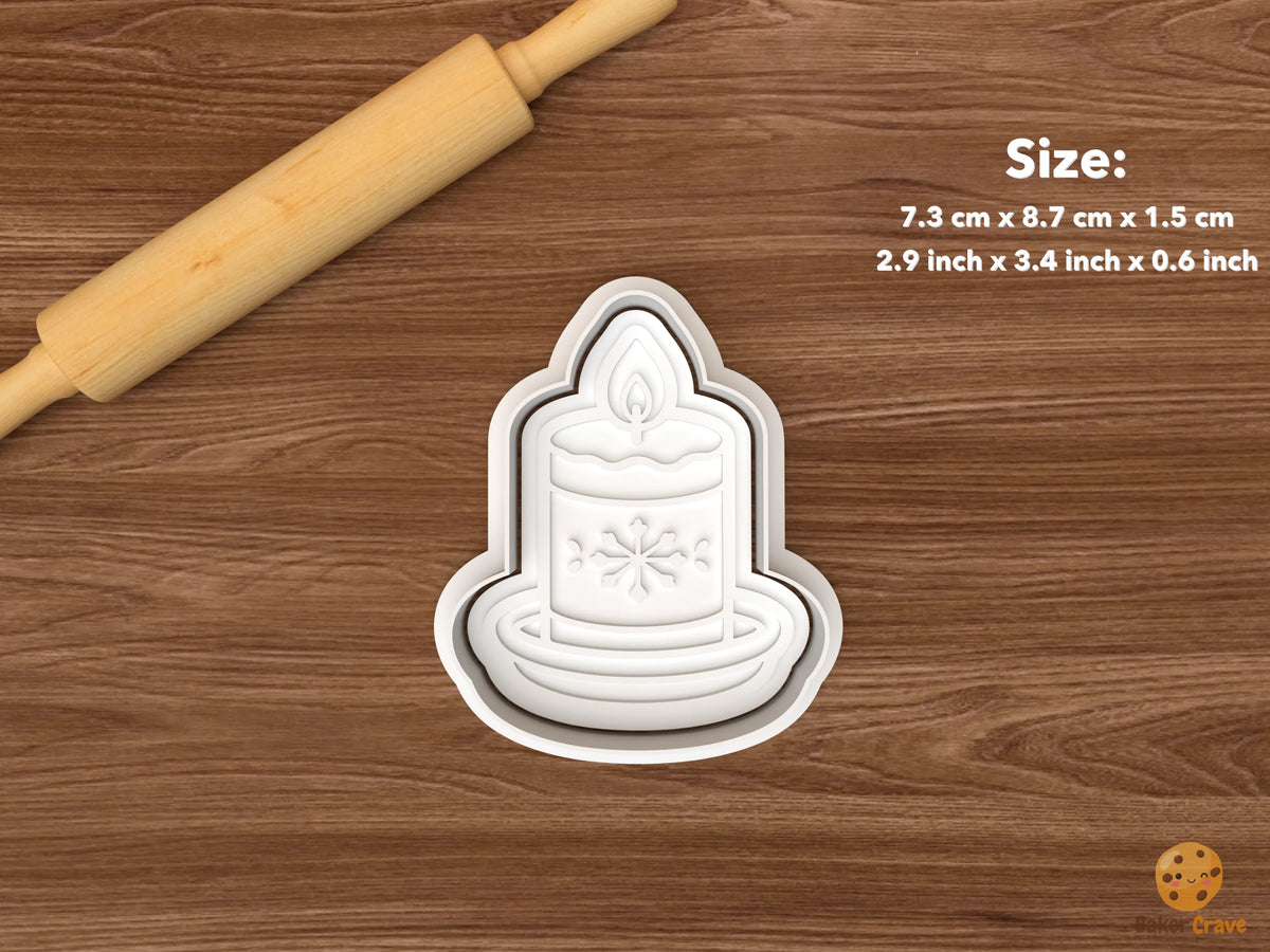 Cozy Winter Cookie Cutter Set - single snowflake candle